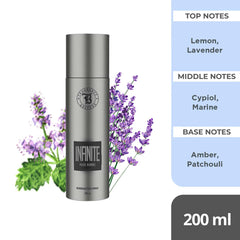 Fragrance & Beyond Body Deodorant for Men And Women (Pack of 2) - 200ml Each | Infinite, Tease