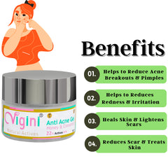 Vigini 22% Actives Anti Acne Oil Control Gel 50g