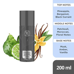 Fragrance & Beyond Body Deodorant for Men (Pack of 2) - 200ml Each | Revolt, Social