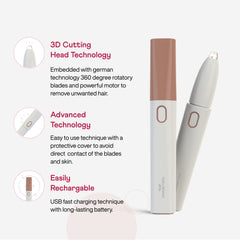 WINSTON Rechargeable Battery Operated Eyebrow Trimmer Waterproof Head Cordless