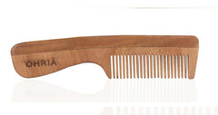 Ohria Ayurvedatural Neem Wooden Comb With Handle