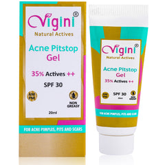 Vigini Acne Pit Scar Face Gel 20ml & Foaming Toning Cleansing Wash 150ml & Marine Algae Clay Mask 50g