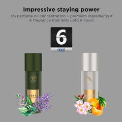 Fragrance & Beyond Deodorant Combo for Men And Women –VERTE & ESCAPE | Musk Amber Body Spray