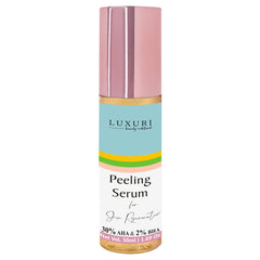 LUXURI Peeling Serum 30% AHA + 2% BHA for Glowing Skin, Brightening, Exfoliation & Hydration 50 ml