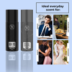 Fragrance & Beyond Body Deodorant for Men (Pack of 2) - 200ml Each | High End, Social