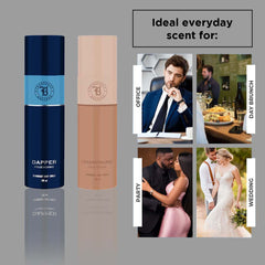 Fragrance & Beyond Body Deodorant for Men And Women (Pack of 2) - 200ml Each | Dapper, Champagne