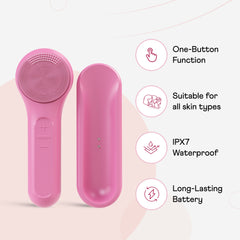 WINSTON Rechargeable Battery Operated Face Cleanser Hot Mode Silicone Bristles