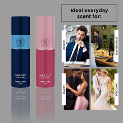 Fragrance & Beyond Body Deodorant for Men & Women (Pack of 2) - 200ML Each | Dapper, Dazzle