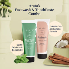 Arata Natural Face Wash and Toothpaste | All-Natural, Vegan & Cruelty-Free 100ml