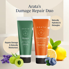 Arata Natural Damage Repair Duo | All-Natural, Vegan & Cruelty-Free | Daily Damage Repair 150ml