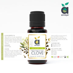 Anveya Clove Essential Oil 15ml - Glow By Tressmart