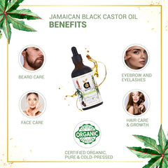 Anveya Jamaican Black Castor Cold-Pressed Organic Oil 100ml