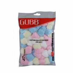GUBB Coloured Cotton Balls- 50 Pcs