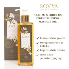 Sovva Brahmi X Hibiscus Strengthening Massage Oil For All Hair Types 240 ml