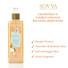 Sovva Chamomile X Coorgi Narangi Relaxing Body Wash For Normal To Dry Skin 240ml