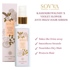 Sovva Kashmiri Walnut X Violet Flower Anti Frizz Hair Serum For All Hair Types 100 ml