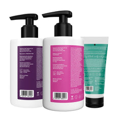 Arata Advanced Curl Care Hair Shampoo 300ml, Rinse-Out Conditioner 300ml & Leave-In Conditioner 100ml