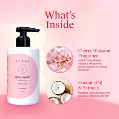 Arata Nourishing Body Wash with Cherry Blossom Fragrance 300ml