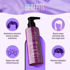 Arata Tone Perfecting Shampoo | Purple Shampoo For Pre-Lightened & Bleached Hair