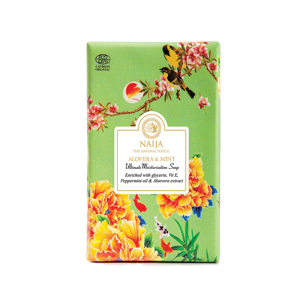 Naija Organic Aloe Vera And Mint Soap For Ultimate Moisturization 100g