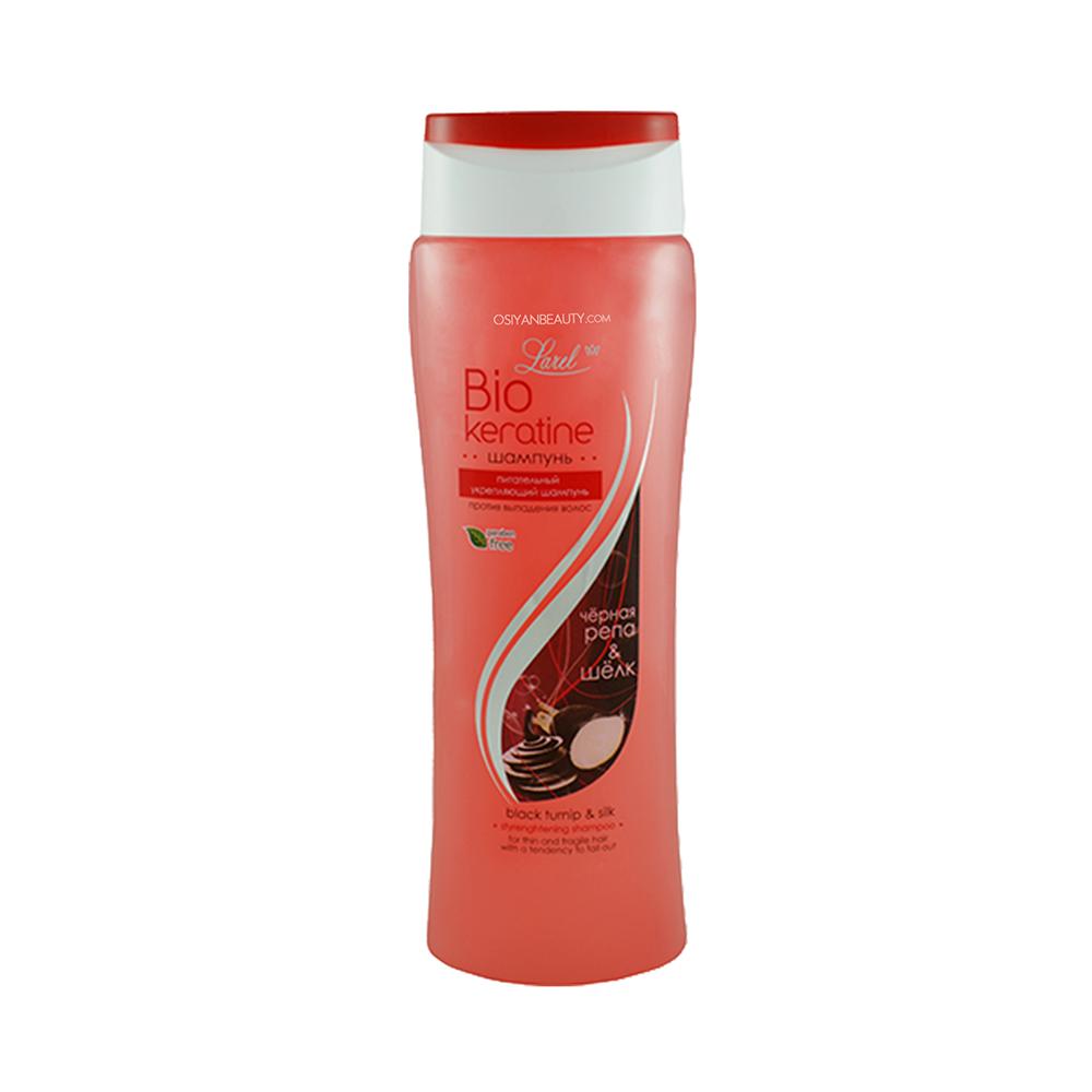 Larel BIO KERATINE Shampoo With Black Turnip Extract & Silk Strengthening For Thin & Fragile Hair (400 ml)