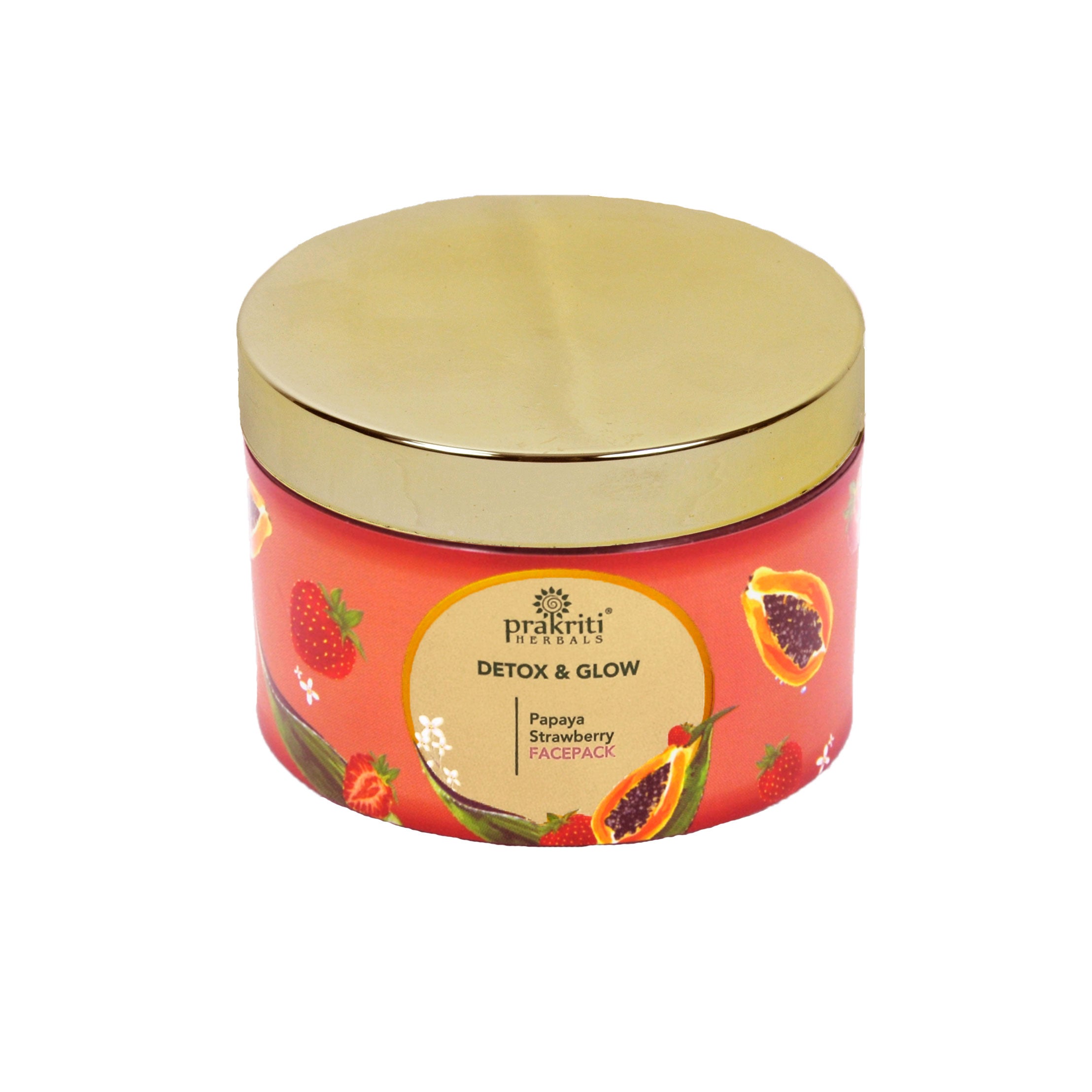 Prakriti Herbals Detox and Glow Papaya Strawberry Face Pack 250g