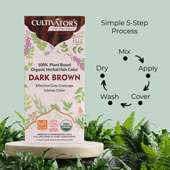 Cultivator's Organic Hair Colour | Without Chemical | Dark Brown - 100g