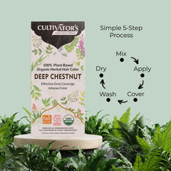 Cultivator's Organic Hair Colour | Without Chemical | Deep Chestnut - 100g