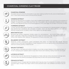 ETSLEY Charcoal Ginseng Clay Mask -Skin Protection & De-Tan 100gm