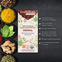 Cultivator's Organic Hair Colour |  Henna Powder for Hair | Henna - 100g