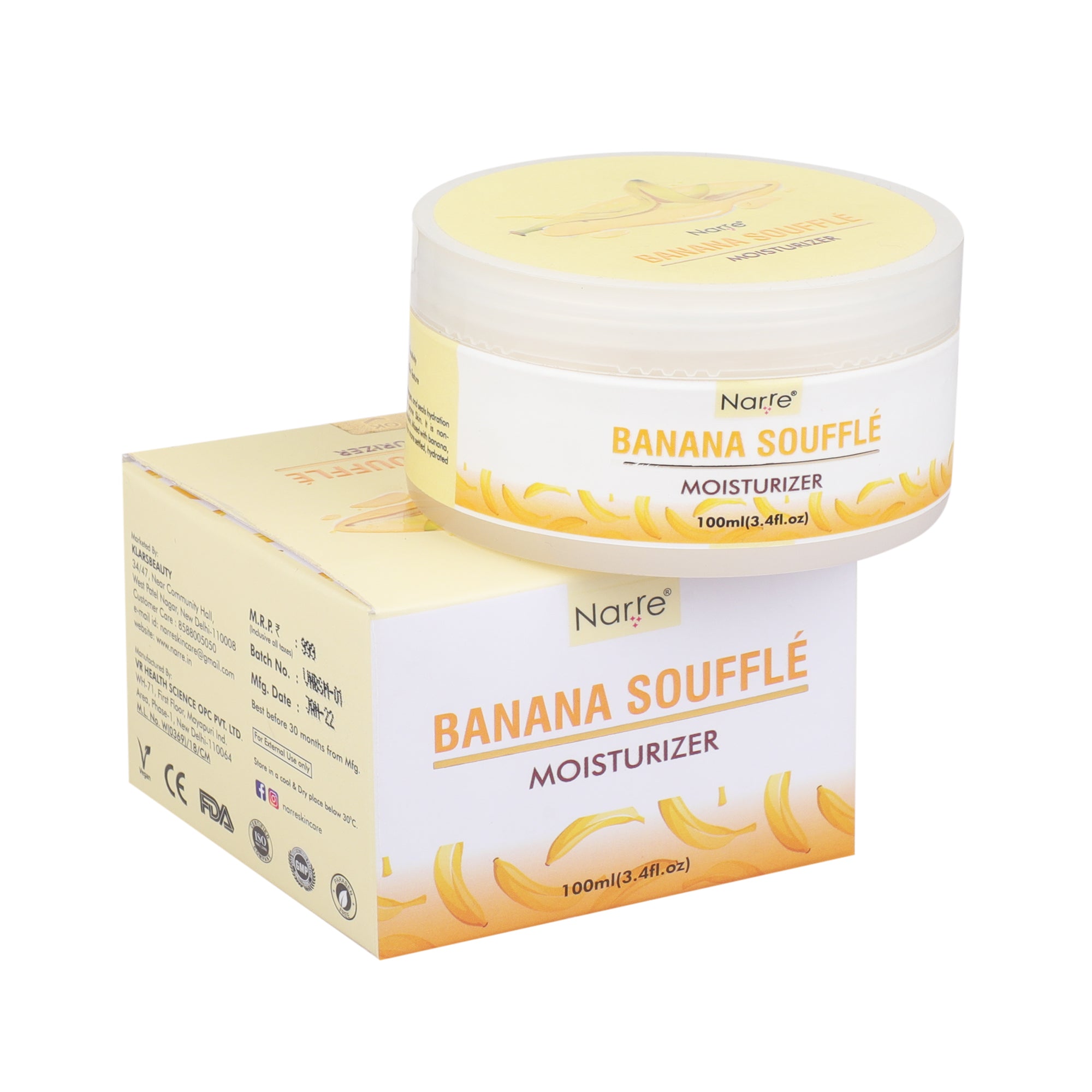 Narre Skincare Banana Souffle Moisturizer 100g