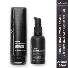Iluvia Professional Hassle Free Combo (Hard Water Shampoo 200ml + Haircare Liquid Serum 50ml)