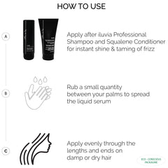 Iluvia Professional Intensive Haircare Combo (Hard Water Shampoo 50ml+ Squalene Restorative Conditoner System 200ml + Haircare Liquid Serum 200g)