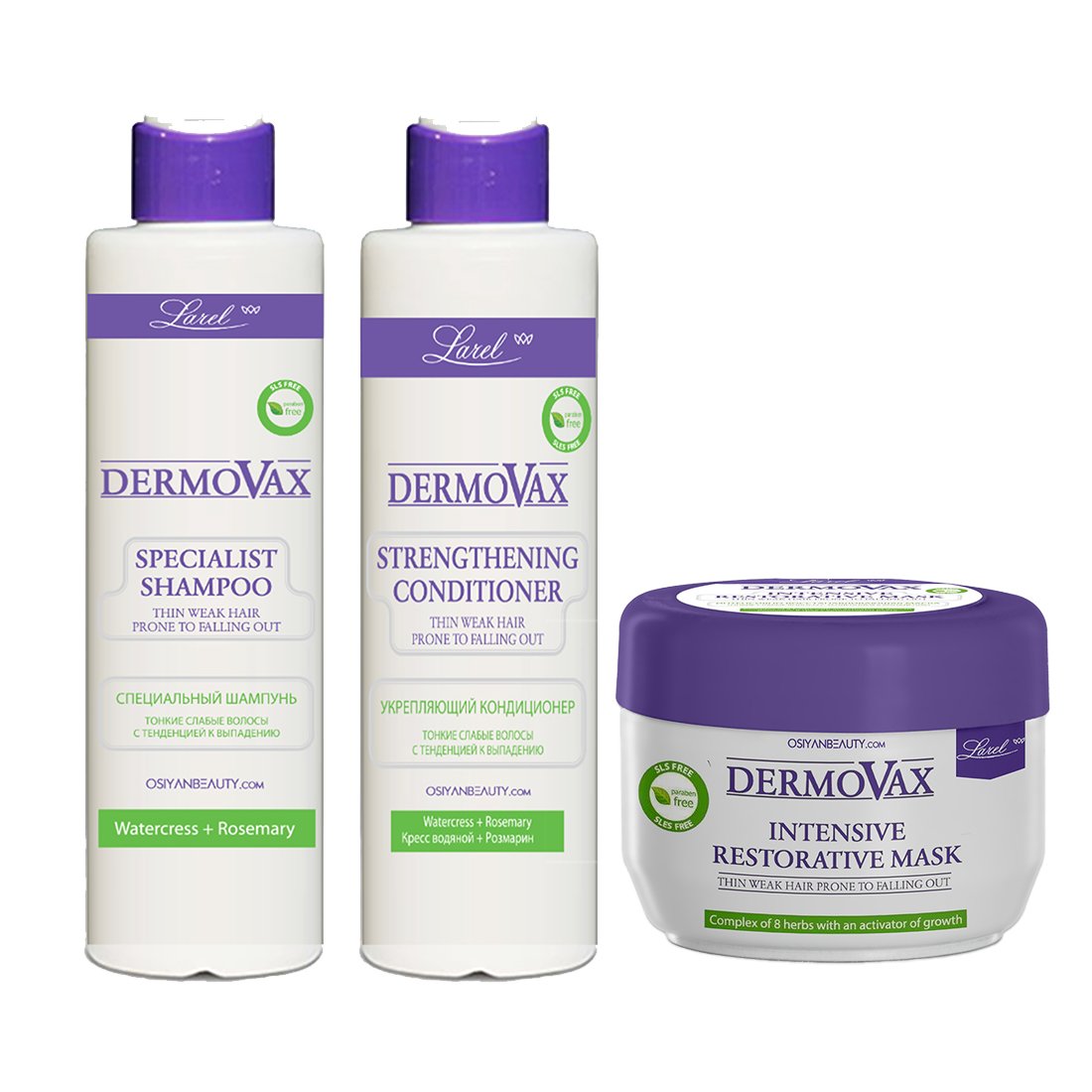 Larel Dermovax Specialist Anti-Hair Loss Combo (Shampoo+Conditioner+Mask)
