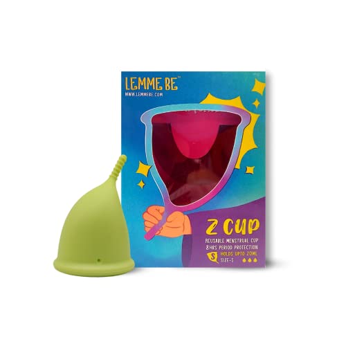 Lemme Be Z Cup Reusable Menstrual Cup | Ultra Soft and Rash Free, FDA Approved | 25ml (Medium, Lemon Yellow)