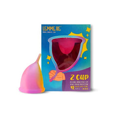 Lemme Be Z Cup Reusable Menstrual Cup | Ultra Soft and Rash Free, FDA Approved | 20ml (Small, Rainbow)