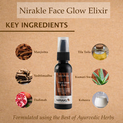 Nirakle Manjishtadi Oil Ayurvedic Face Glow Elixir For Acne, Pimples & Natural Glowing Skin 50ml
