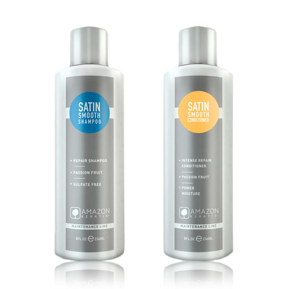 Amazon Keratin Keratin Care shampoo Satin 236ml + Keratin Care Conditioner Satin 236ml Combo - Glow By Tressmart