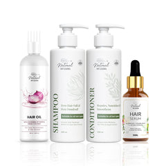 Natural Infusions Hair Care Gift Set (4 Kit - Shampoo, Serum, Conditioner & Onion Oil)