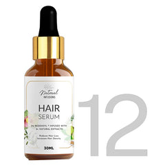 Natural Infusions Hair Growth Serum with 5% Redensyl | 8+ Natural Extracts| 30ml (Pack of 12)