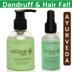 Natural Vibes Ayurvedic Anti Dandruff and Hair Fall Treatment (Pack of 2)