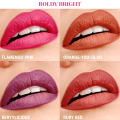 Gush Beauty Retro Glam Lip Kit - BROWN AND LOVELY / BOLDLY BRIGHT | 8.4 ml each