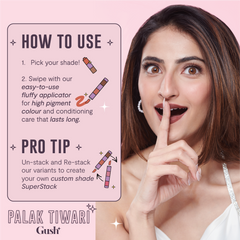 Gush Beauty Retro Glam Lip Kit - NUDITUDE / THINK PINK | 8.4 ml each