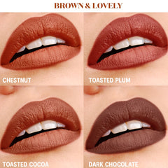 Gush Beauty Retro Glam Lip Kit - BROWN AND LOVELY / IN THE NUDE | 8.4 ml each