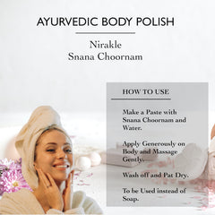 Nirakle Snana Choornam Ayurvedic Body Scrub For Refreshed & Glowing Skin 50g