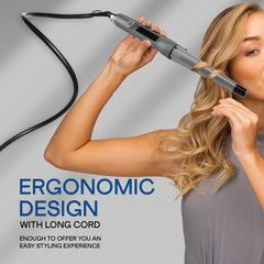 WINSTON Hair Curling Wand Women Professional Hair Curler Adjustable Temperature Control (19-32mm Grey)