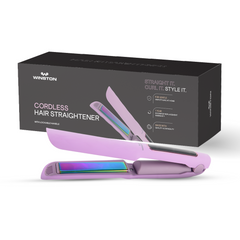 WINSTON Rechargeable Battery Operated Cordless Hair Straightener Flat Iron (Lavender, 20W)