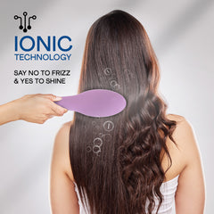 WINSTON Corded Hair Straightening Brush Adjustable Temperature Setting (42W Lavender)