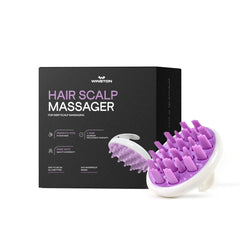 WINSTON Manual Scalp Massager & Relaxing Manual Shampoo Brush (White Purple)