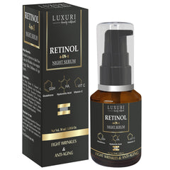 LUXURI Retinol 4-in-1Face Serum For Anti Aging, Fine Lines & Wrinkles 30ml